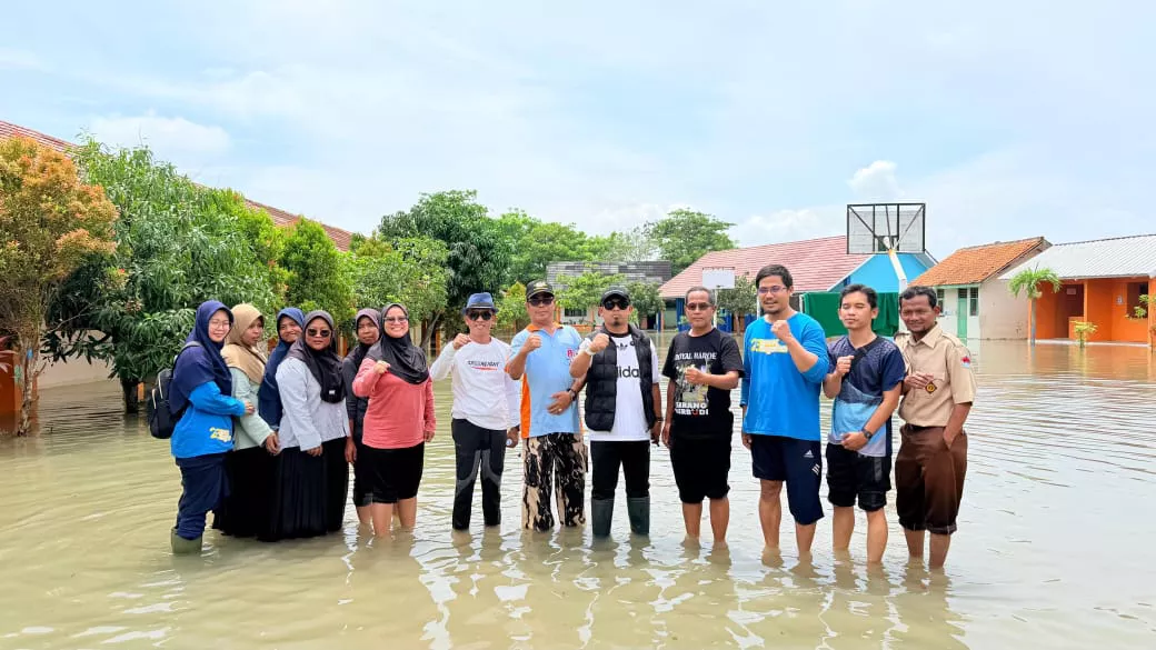 smpn 25 kota serang terendam banjir